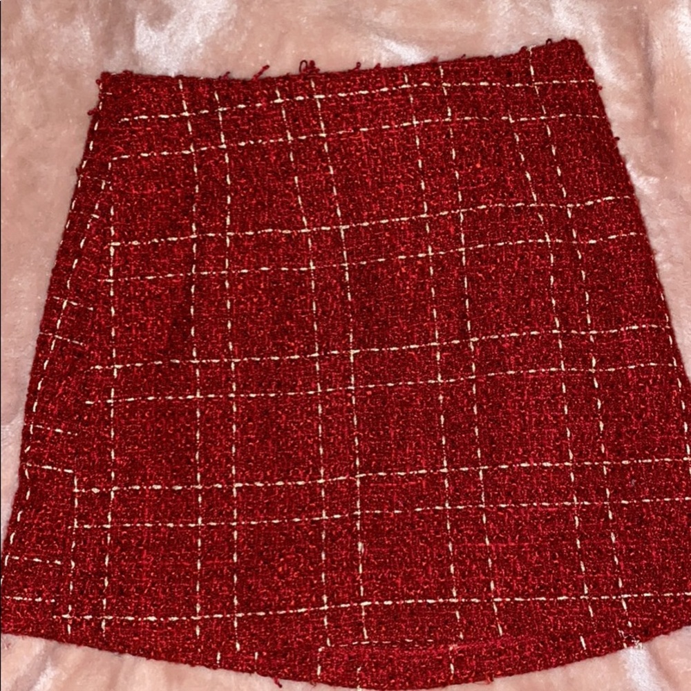Red pencil skirt